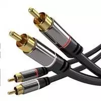 Kabelis PremiumCord RCA (Cinch) x2 - RCA (Cinch) x2 5m juoda (kjqccmm5)