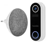 Hombli - Išmaniųjų durų skambučių reklaminis rinkinys (2 durų skambučiai + 2 varpeliai), baltas