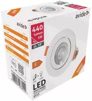LED Lubinis šviestuvas AVIDE 5W 4000K Ø90mm, apvalus