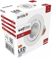 LED Lubinis šviestuvas AVIDE 5W 3000K Ø90mm, apvalus