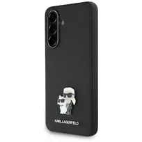 Karl Lagerfeld Saffiano phone case with K AND C metal logo for the Samsung Galaxy A56, black