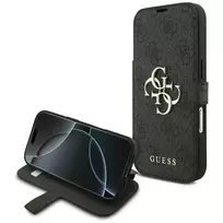 GUESS IPhone 17 Pro 4G Book Case with Metal Logo, Black