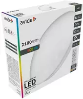 LED Lubinis šviestuvas Avide Stella 24W RGB+W su pulteliu