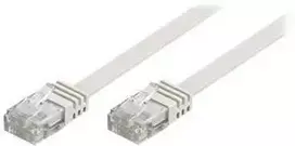 DELTACO U/UTP Cat6 jungiamasis kabelis, plokščias, 7 m, 250 MHz, baltas