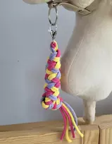 Super Hobby Horse Pavadėlis hobi arkliukui, tamsiai rožinis/violetinis/geltonas