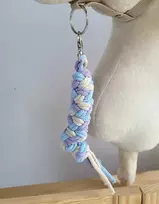 Super Hobby Horse Pavadėlis hobi arkliukui, dviguba virvė, violetinė/mėlyna/šviesi smėlio