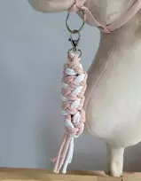 Super Hobby Horse Pavadėlis hobi arkliukui, baltas/rožinis