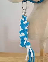 Super Hobby Horse Pavadėlis hobi arkliukui, baltas-turkio spalvos