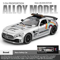1/24 Vehicle Benz Safety Battery Amg Battery F1, Model Type, with Lights, Suitable As Racer Collectors 1/24-Size:20.5*9*7cm sidabras