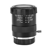 3.58mm 720P Aliuminio lydinio CS tipo F1.4 CCTV kameros objektyvas su rankine diafragma