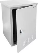Alantec lauko pakabinama stelažo spintelė 19" 15U 600x600, 4 atraminės sijos, 4 kabelių įvadai, pilka ALANTEC