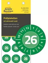 AVERY Zweckform patikros lipdukai, 2026, viniliniai, žali, 20 mm skersmens, atsparūs oro sąlygoms ir įbrėžimams, žymėjimas - 1 vnt. (6943-2026)