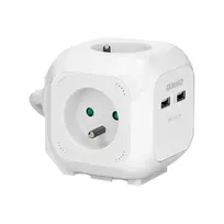 Orno ilgintuvai 4 x 2P+E, 2xUSB įkrovikliai, 1.4m H05VV-F 3x1mm2, baltas (OR-AE-13144/W)