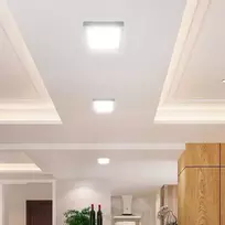V-tac 18W LED paviršinė panelė, kvadratinė, balta, 3000K, SAMSUNG LED chip