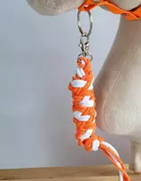 Super Hobby Horse Pavadėlis hobi arkliukui, neoninės oranžinės ir baltos spalvos
