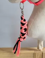 Super Hobby Horse Pavadėlis hobi arkliukui, neoninės rožinės ir juodos spalvos