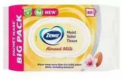 ZEWA Wet Toilet Wipes "Almond Milk", 80pcs