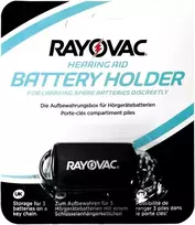 Rayovac raktų pakabuko tipo dėklas klausos aparatų elementams