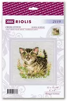 Riolis Kryželiu siuvinėjimo rinkinys Bengalijos kačiukas 15x15 SR2119