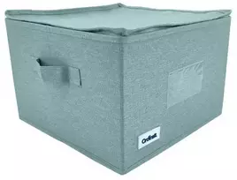 ORDINETT Kaste kvadrats ar ravejsledzeju 30x30x21cm Mint