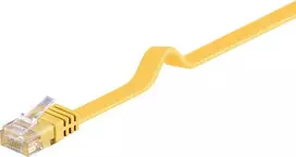 Goobay LAN Patchcord kabelis CAT 6 U/UTP FLAT geltonas 1,5 m