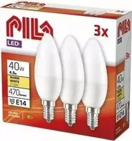 Barwa PILA E14 LED lemputė 4,9W šiltos spalvos, 3 vnt