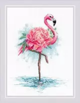 Riolis Siuvinėjimo rinkinys Žydintis flamingas 18x24 SR2117