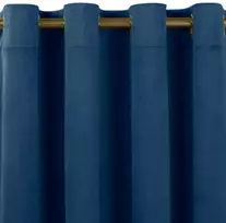 Homede Užuolaidos aksominio audinio 135×175 indigo spalvos