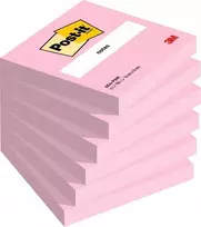 Post-It 3M POST-IT® lipnūs lapeliai, 76x76mm, 6x100 kortelės, rožinė