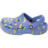 Crocs Baya Printed Clog K Comfortable Slip-Resistant Durable Low-Top Sandals Kids sandals Blue 207657-4RV 34-35