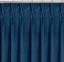 Homede Užuolaidos 530 × 225 cm, tamsiai mėlyna VELVET FLEX