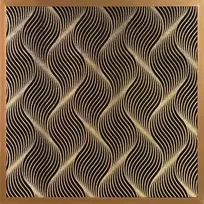 Eurofirany LIMITED COLLECTION VICTORIA3 Paveikslas su auksiniu atspaudu aukso spalvos rėmelyje, 53X53 cm, spalva: juoda, auksinė