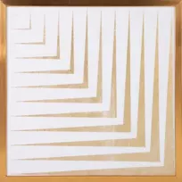 Eurofirany LIMITED COLLECTION BLANCA6 Paveikslas su auksiniu atspaudu aukso spalvos rėmelyje, 53X53 cm, spalva: balta / auksinė