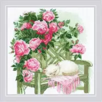 Riolis Kryželiu siuvinėjimo rinkinys "Saldūs sapnai" 30x30 SR2163