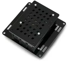 Gravlaser Dėklas Raspberry Pi 5 Vesa v2 tvirtinimui ant monitoriaus - juodas