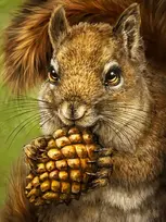 Hobilt Squirrel Totem Deimantinio Paveikslo komplektas CS2567