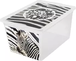 Branq Laikymo dėžė X box Deco Zebra 30L Skaidri