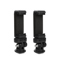 Universal Smartphone Tripod Mount Adapter Phone Clip Holder 1/4 Inch Screw Mobile Clamp with Cold Shoe Mount