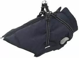 Šunų kailis su diržais, atsparus vandeniui, mėlynas, 4XL