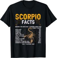 Scorpio Facts Zodiac Sign Personality Horoscope Funny Facts Gift Unisex T-Shirt S