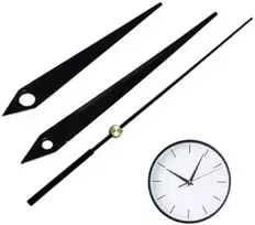 Oem Laikrodžio rodyklės – juodos – 100/93/70 mm – Keičiamų rodyklių rinkinys