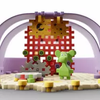 Marioinex Dragon Diplodocus ir Scene Mini vaflių kaladėlės 148vnt + figūrėlė ZA5502