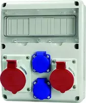Scame Paviršiniai konstrukciniai skirstomieji įrenginiai 2x16A/5P 2x230V 11 modulių IP44-54 Enerbox Scame 633.1122 pilka