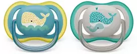 AVENT SCF349/24 Čiulptukas Ultra Air 18+ banginiai 2 vnt