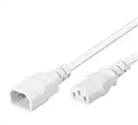 PREMIUMCORD Tinklo ilgintuvas 230V, C13-C14, baltas 1m