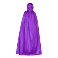 Halloween Hooded Cloak Hooded Robe Cloak Vampires Cosplay Cape 80cm/120cm/150cm Long Cape for Adult Kids 80 cm violetinė