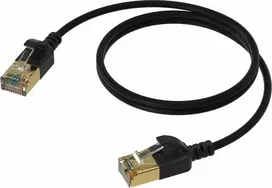 Procab PROCAB CSD570B/1.5 Slimline tinklo kabelis – CAT7 RJ45 U/FTP juoda versija – 1,5 metro