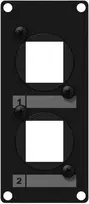 Caymon CAYMON CASY107/B CASY tvirtinimo rėmas su 2 Keystone adapteriais, 1 modulis, juoda versija
