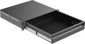 Caymon CAYMON RD220/B stalčius 19" 2U stelažų spintelėms, juoda versija