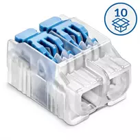 Simet Greita jungtis su svirtimi SCL2 B10 - 2 takeliai 4mm 32A/450V - Perfect Quick connector - 10 vnt.
